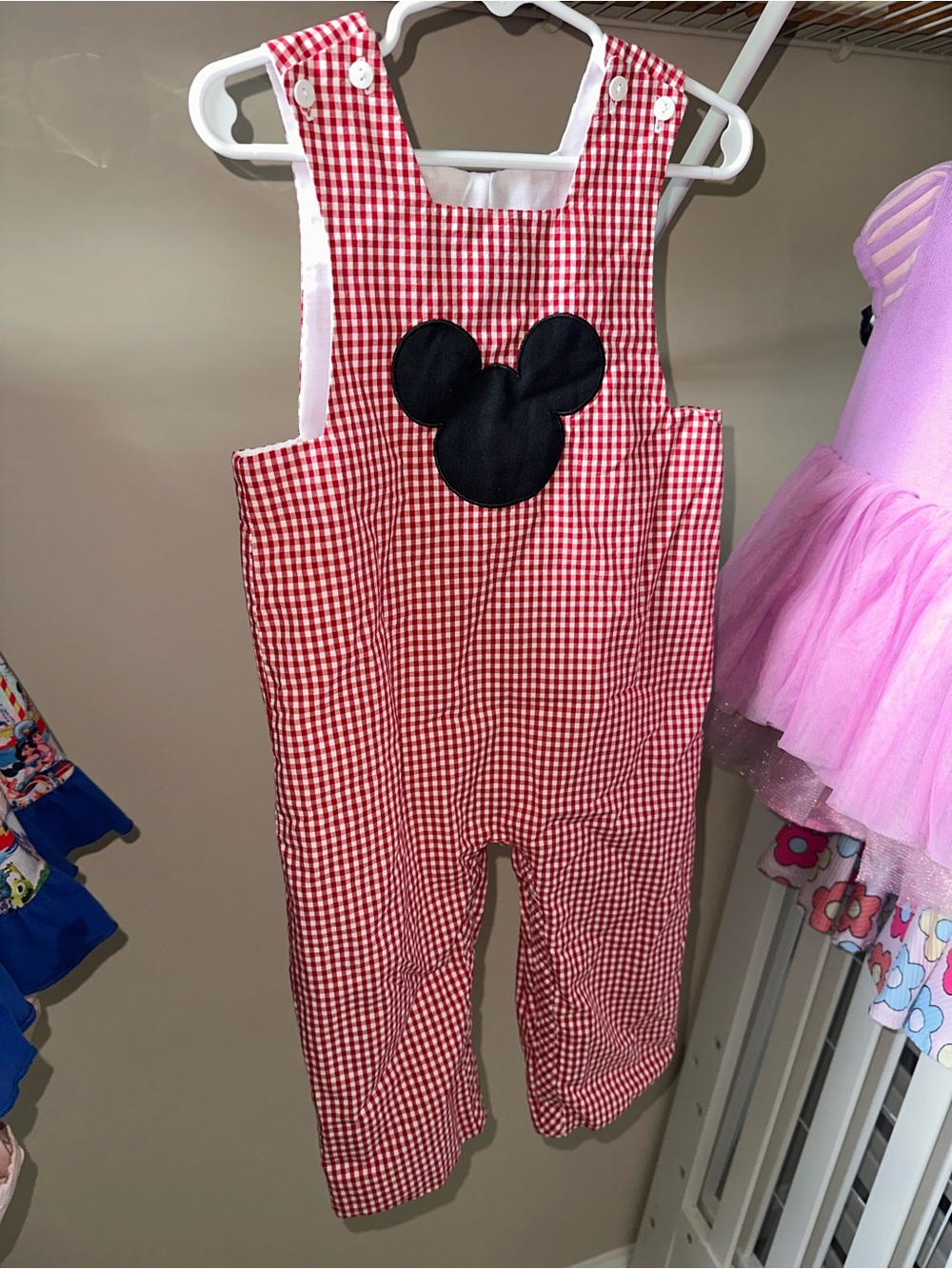 Red Gingham Mickey jumper